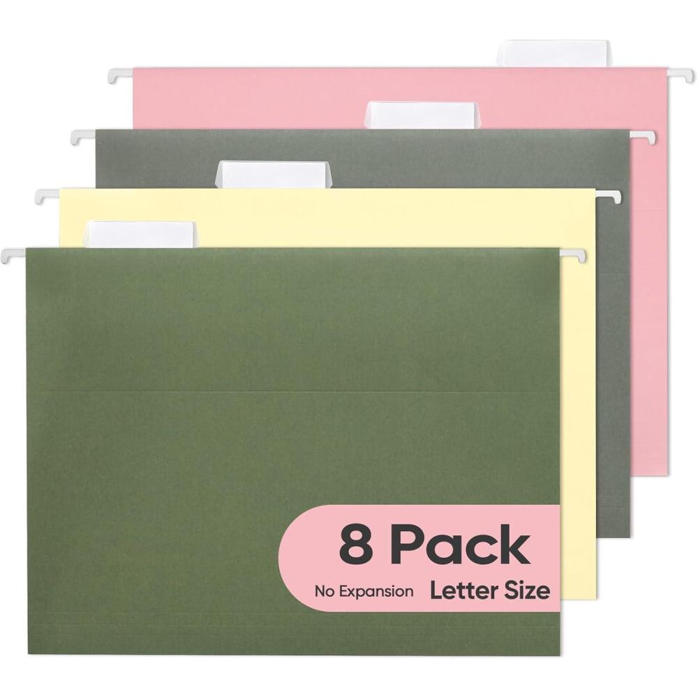 imageBALEINE 16PK Hanging File Folders Letter Size Hanging Folders with 15Cut Tabs for Filing Cabinets File Boxes 16PK Letter SizeFor 85x11 Letter Size