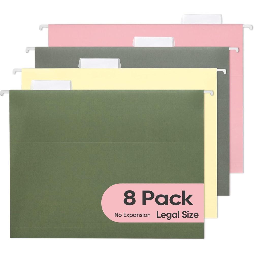 imageBALEINE 16PK Hanging File Folders Letter Size Hanging Folders with 15Cut Tabs for Filing Cabinets File Boxes 16PK Letter SizeFor 85x14 Legal Size