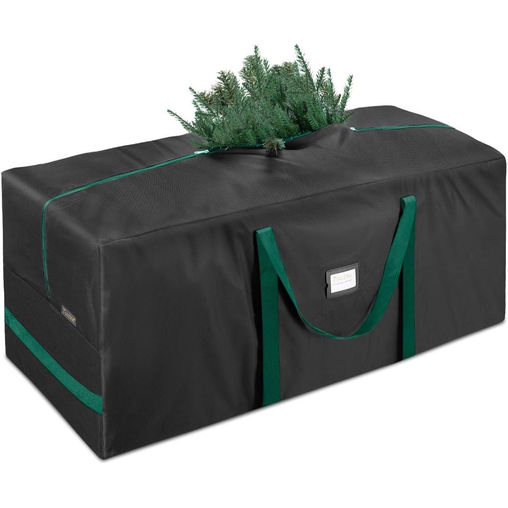 imageBALEINE 75 ft Christmas Tree Storage Bag Heavy Duty 900D Oxford Fabric with Reinforced Handles and Dual Zippers Wide Opening Extra Large Storage Container for Trees and Decorations BlackBlack