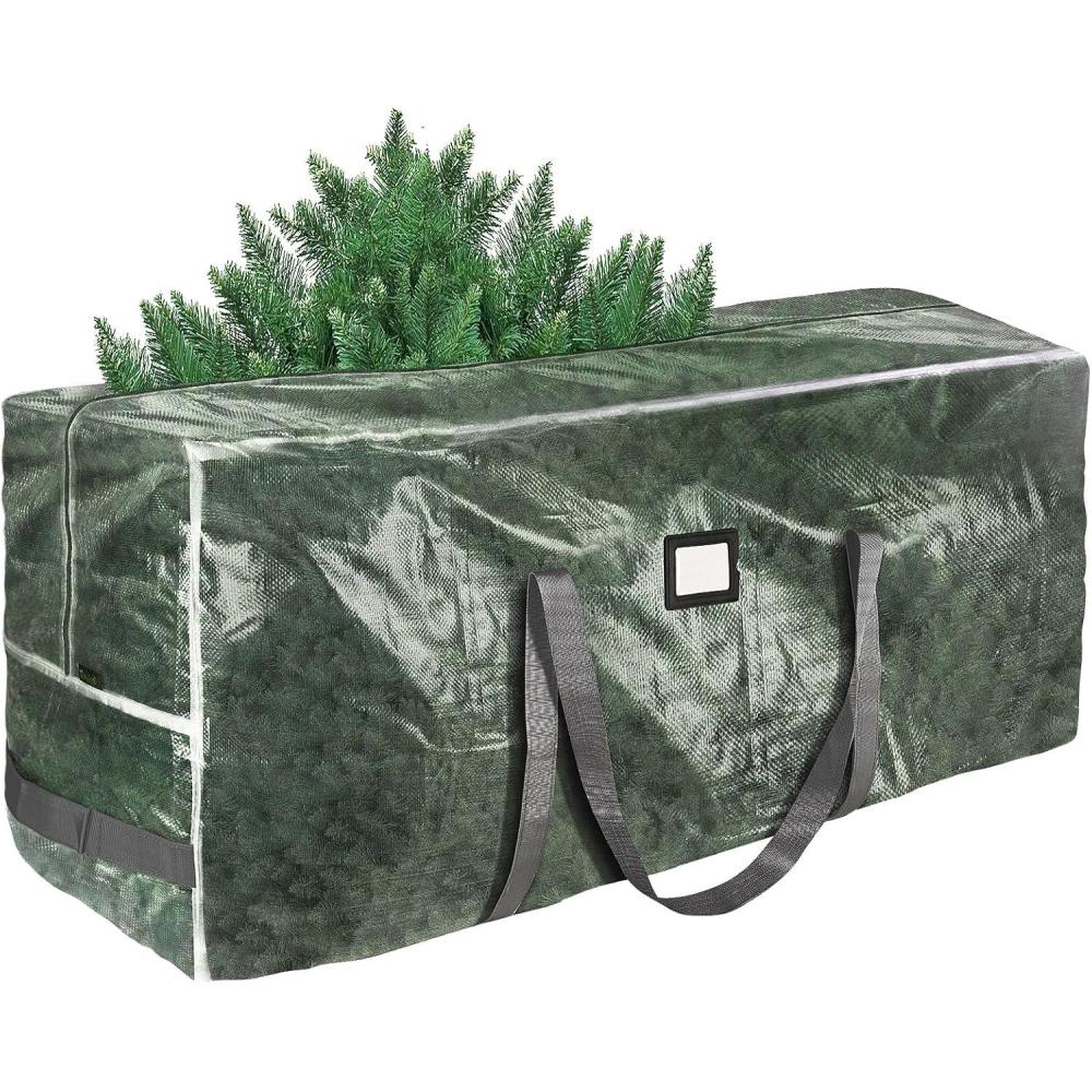 imageBALEINE 75 ft Christmas Tree Storage Bag Heavy Duty Extra Large Artificial Christmas Tree Bag with Reinforced Handles and Dual Zippers Wide Opening Gray 75 ftTransparent