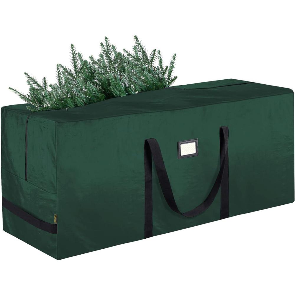 imageBALEINE 75 ft Christmas Tree Storage Bag Heavy Duty Extra Large Artificial Christmas Tree Bag with Reinforced Handles and Dual Zippers Wide Opening Gray 75 ftGreen