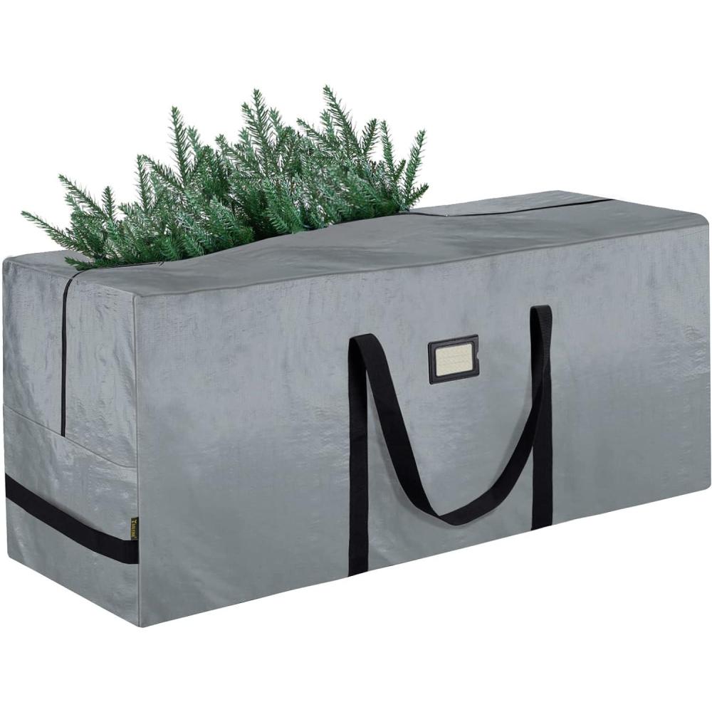 imageBALEINE 75 ft Christmas Tree Storage Bag Heavy Duty Extra Large Artificial Christmas Tree Bag with Reinforced Handles and Dual Zippers Wide Opening Gray 75 ftGray