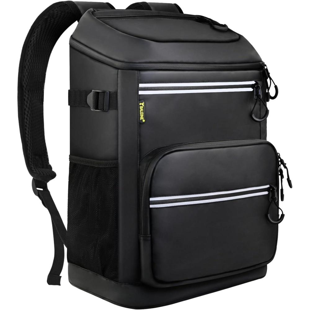 imageBALEINE Backpack Cooler Insulated Bag 36 Can Capacity Leak Proof Portable Collapsible Thermal Bag for Beach Travel Camping Grocery Shopping