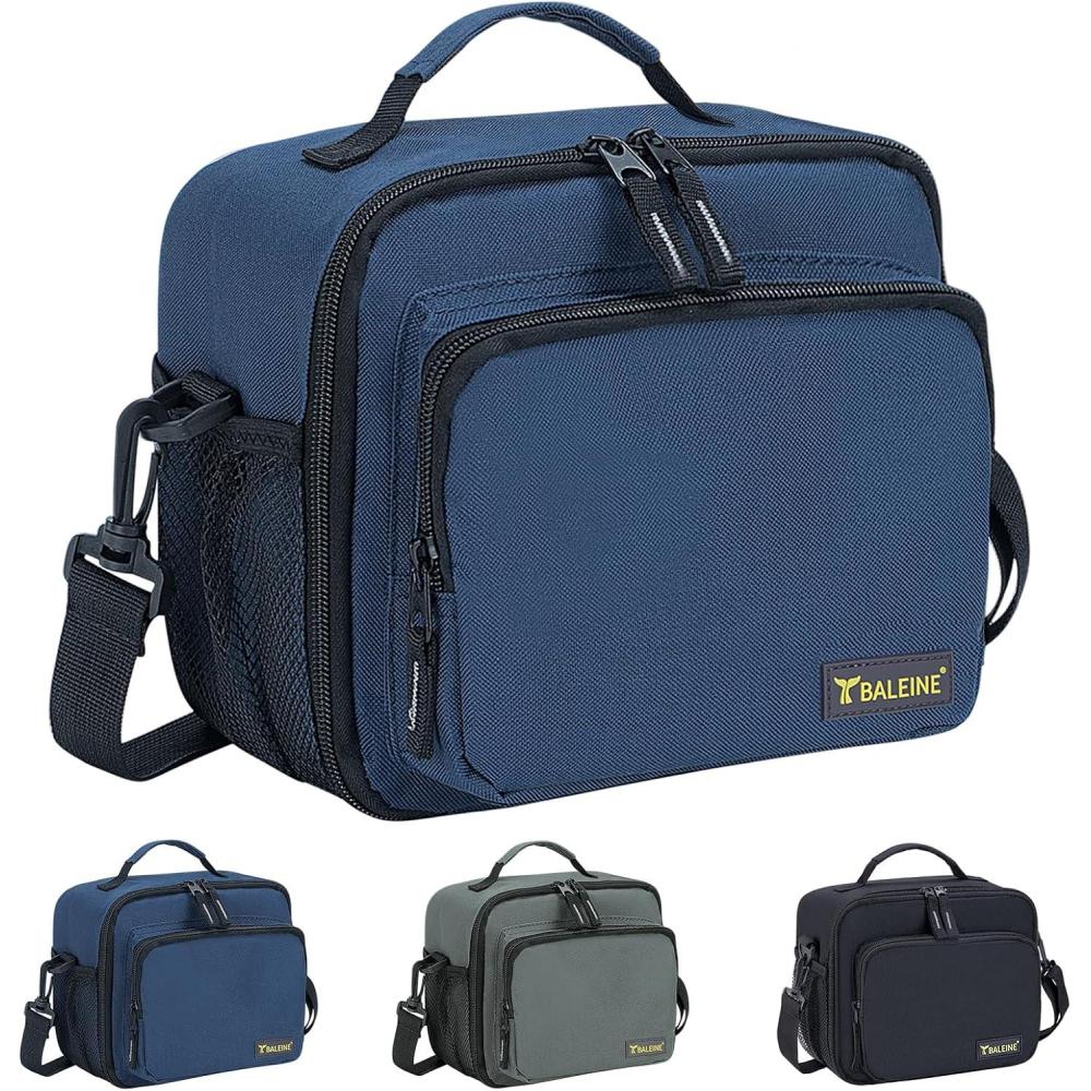 imageBALEINE Insulated Lunch Bag for Men Women 22 Can Leakproof Cooler Bag with Adjustable Shoulder Strap for Work Picnic Lunch Box for Women Men Large BlueBlue