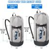 BALEINE 120L Laundry Bag Backpack, 900D Oxford Fabric Large Travel Laundry Bags with Shoulder Straps and 2 Mesh Pockets for College Dorm, Apartment, Laundromat (Gray, 120L)(Gray)