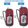 BALEINE 120L Laundry Bag Backpack, 900D Oxford Fabric Large Travel Laundry Bags with Shoulder Straps and 2 Mesh Pockets for College Dorm, Apartment, Laundromat (Gray, 120L)(Red)