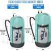 BALEINE 120L Laundry Bag Backpack, 900D Oxford Fabric Large Travel Laundry Bags with Shoulder Straps and 2 Mesh Pockets for College Dorm, Apartment, Laundromat (Gray, 120L)(Sky Blue)