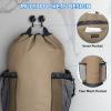 BALEINE 120L Laundry Bag Backpack, 900D Oxford Fabric Large Travel Laundry Bags with Shoulder Straps and 2 Mesh Pockets for College Dorm, Apartment, Laundromat (Gray, 120L)(Khaki)