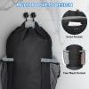 BALEINE 120L Laundry Bag Backpack, 900D Oxford Fabric Large Travel Laundry Bags with Shoulder Straps and 2 Mesh Pockets for College Dorm, Apartment, Laundromat (Gray, 120L)(Black)