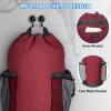 BALEINE 120L Laundry Bag Backpack, 900D Oxford Fabric Large Travel Laundry Bags with Shoulder Straps and 2 Mesh Pockets for College Dorm, Apartment, Laundromat (Gray, 120L)(Red)