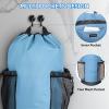 BALEINE 120L Laundry Bag Backpack, 900D Oxford Fabric Large Travel Laundry Bags with Shoulder Straps and 2 Mesh Pockets for College Dorm, Apartment, Laundromat (Gray, 120L)(Blue)