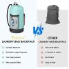 BALEINE 120L Laundry Bag Backpack, 900D Oxford Fabric Large Travel Laundry Bags with Shoulder Straps and 2 Mesh Pockets for College Dorm, Apartment, Laundromat (Gray, 120L)(Sky Blue)