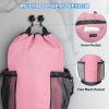 BALEINE 120L Laundry Bag Backpack, 900D Oxford Fabric Large Travel Laundry Bags with Shoulder Straps and 2 Mesh Pockets for College Dorm, Apartment, Laundromat (Gray, 120L)(Pink)