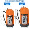 BALEINE 120L Laundry Bag Backpack, 900D Oxford Fabric Large Travel Laundry Bags with Shoulder Straps and 2 Mesh Pockets for College Dorm, Apartment, Laundromat (Gray, 120L)(Orange)
