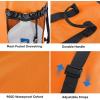 BALEINE 120L Laundry Bag Backpack, 900D Oxford Fabric Large Travel Laundry Bags with Shoulder Straps and 2 Mesh Pockets for College Dorm, Apartment, Laundromat (Gray, 120L)(Orange)