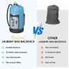 BALEINE 120L Laundry Bag Backpack, 900D Oxford Fabric Large Travel Laundry Bags with Shoulder Straps and 2 Mesh Pockets for College Dorm, Apartment, Laundromat (Gray, 120L)(Blue)