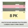 BALEINE 16PK Hanging File Folders, Letter Size Hanging Folders with 1/5-Cut Tabs for Filing Cabinets, File Boxes (16PK, Letter Size)(For 8.5×11 Letter Size)