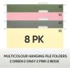BALEINE 16PK Hanging File Folders, Letter Size Hanging Folders with 1/5-Cut Tabs for Filing Cabinets, File Boxes (16PK, Letter Size)(For 8.5×14 Legal Size)