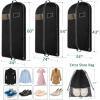 BALEINE 1PK Heavy Duty Garment Bag with Shoe Storage Travel Bag for Dresses, Suit, Coats Travel Essential (60″, Black)(Black)