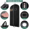 BALEINE 1PK Heavy Duty Garment Bag with Shoe Storage Travel Bag for Dresses, Suit, Coats Travel Essential (60″, Black)(Black)