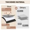BALEINE 2 Pack Bed Sheet Organizers and Storage with Window, Foldable Bed Sheet Organizer for King Queen Size, Linen Closet Organizer, Sheet Storage Organizer for Blankets, Towels, Covers (Grey)(Black)
