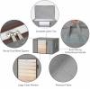 BALEINE 2 Pack Clothes Storage Bags, 24 Gallon Storage Containers with Reinforced Handle, Sturdy Zipper, Closet Organizer for Blanket, Comforter, Pillow, Bedding (Grey, 2 Pack)(Grey)