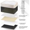 BALEINE 2 Pack Fabric Storage Bins for Shelves, Linen Storage Baskets for Organizing, Decorative Closet Bins for Clothes, Home (Grey, 15″x11″x9.5″)(Black)