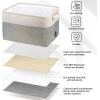 BALEINE 2 Pack Fabric Storage Bins for Shelves, Linen Storage Baskets for Organizing, Decorative Closet Bins for Clothes, Home (Grey, 15″x11″x9.5″)(Grey)