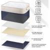 BALEINE 2 Pack Fabric Storage Bins for Shelves, Linen Storage Baskets for Organizing, Decorative Closet Bins for Clothes, Home (Grey, 15″x11″x9.5″)(Navy Blue)