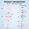 BALEINE 24PK Mesh Zipper Pouch Bags, Waterproof Clear Zipper Bags, Multiple Colors Plastic Mesh Bag File Bag for Organization, Suitable for Office Supplies, Home, Travel (24 PK, Multi 8 Sizes)(Combo-24PK)