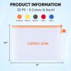 BALEINE 24PK Mesh Zipper Pouch Bags, Waterproof Clear Zipper Bags, Multiple Colors Plastic Mesh Bag File Bag for Organization, Suitable for Office Supplies, Home, Travel (24 PK, Multi 8 Sizes)(Letter Size -20PK)