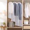 BALEINE 40” Translucent Garment Bags, 12 Packs PEVA Dress Bag for Closet Clothes Dresses Suit Coats Storage (White, 12PK)(Black-Translucent)