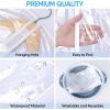 BALEINE 40” Translucent Garment Bags, 12 Packs PEVA Dress Bag for Closet Clothes Dresses Suit Coats Storage (White, 12PK)(Clear)