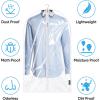 BALEINE 40” Translucent Garment Bags, 12 Packs PEVA Dress Bag for Closet Clothes Dresses Suit Coats Storage (White, 12PK)(Clear)