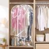 BALEINE 40” Translucent Garment Bags, 12 Packs PEVA Dress Bag for Closet Clothes Dresses Suit Coats Storage (White, 12PK)(Clear)