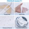 BALEINE 40” Translucent Garment Bags, 12 Packs PEVA Dress Bag for Closet Clothes Dresses Suit Coats Storage (White, 12PK)(White-Translucent)