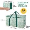 BALEINE 6-Pack Oversized Moving Bags with Reinforced Handles, Heavy-Duty Storage Tote for Clothes, Moving Supplies (Clear, 6-Pack)(Antique Folidage)