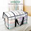 BALEINE 6-Pack Oversized Moving Bags with Reinforced Handles, Heavy-Duty Storage Tote for Clothes, Moving Supplies (Clear, 6-Pack)(Clear)