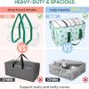 BALEINE 6-Pack Oversized Moving Bags with Reinforced Handles, Heavy-Duty Storage Tote for Clothes, Moving Supplies (Clear, 6-Pack)(Clover)