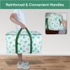 BALEINE 6-Pack Oversized Moving Bags with Reinforced Handles, Heavy-Duty Storage Tote for Clothes, Moving Supplies (Clear, 6-Pack)(Clover)