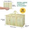 BALEINE 6-Pack Oversized Moving Bags with Reinforced Handles, Heavy-Duty Storage Tote for Clothes, Moving Supplies (Clear, 6-Pack)(Color Strip)