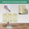 BALEINE 6-Pack Oversized Moving Bags with Reinforced Handles, Heavy-Duty Storage Tote for Clothes, Moving Supplies (Clear, 6-Pack)(Color Strip)