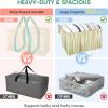 BALEINE 6-Pack Oversized Moving Bags with Reinforced Handles, Heavy-Duty Storage Tote for Clothes, Moving Supplies (Clear, 6-Pack)(Color Strip)