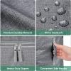 BALEINE 6-Pack Oversized Moving Bags with Reinforced Handles, Heavy-Duty Storage Tote for Clothes, Moving Supplies (Clear, 6-Pack)(Gray)