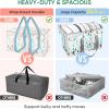 BALEINE 6-Pack Oversized Moving Bags with Reinforced Handles, Heavy-Duty Storage Tote for Clothes, Moving Supplies (Clear, 6-Pack)(Mosaic)