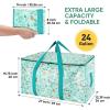 BALEINE 6-Pack Oversized Moving Bags with Reinforced Handles, Heavy-Duty Storage Tote for Clothes, Moving Supplies (Clear, 6-Pack)(Spring Stroll)