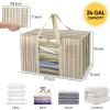 BALEINE 6-Pack Oversized Moving Bags with Reinforced Handles, Heavy-Duty Storage Tote for Clothes, Moving Supplies (Color Stripe with Window, 6-Pack)(Color Stripe)