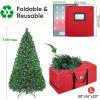 BALEINE 7.5 ft Christmas Tree Storage Bag, Heavy Duty 900D Oxford Fabric with Reinforced Handles and Dual Zippers Wide Opening, Extra Large Storage Container for Trees and Decorations (Black)(Red)