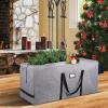BALEINE 7.5 ft Christmas Tree Storage Bag, Heavy Duty 900D Oxford Fabric with Reinforced Handles and Dual Zippers Wide Opening, Extra Large Storage Container for Trees and Decorations (Black)(Grey)