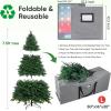 BALEINE 7.5 ft Christmas Tree Storage Bag, Heavy Duty 900D Oxford Fabric with Reinforced Handles and Dual Zippers Wide Opening, Extra Large Storage Container for Trees and Decorations (Black)(Grey)